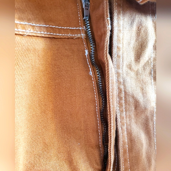 Forever 21 Denim Rustic Mini Skirt Chunky Belt Boho Hippie High Waist 70's Large - Picture 6 of 6